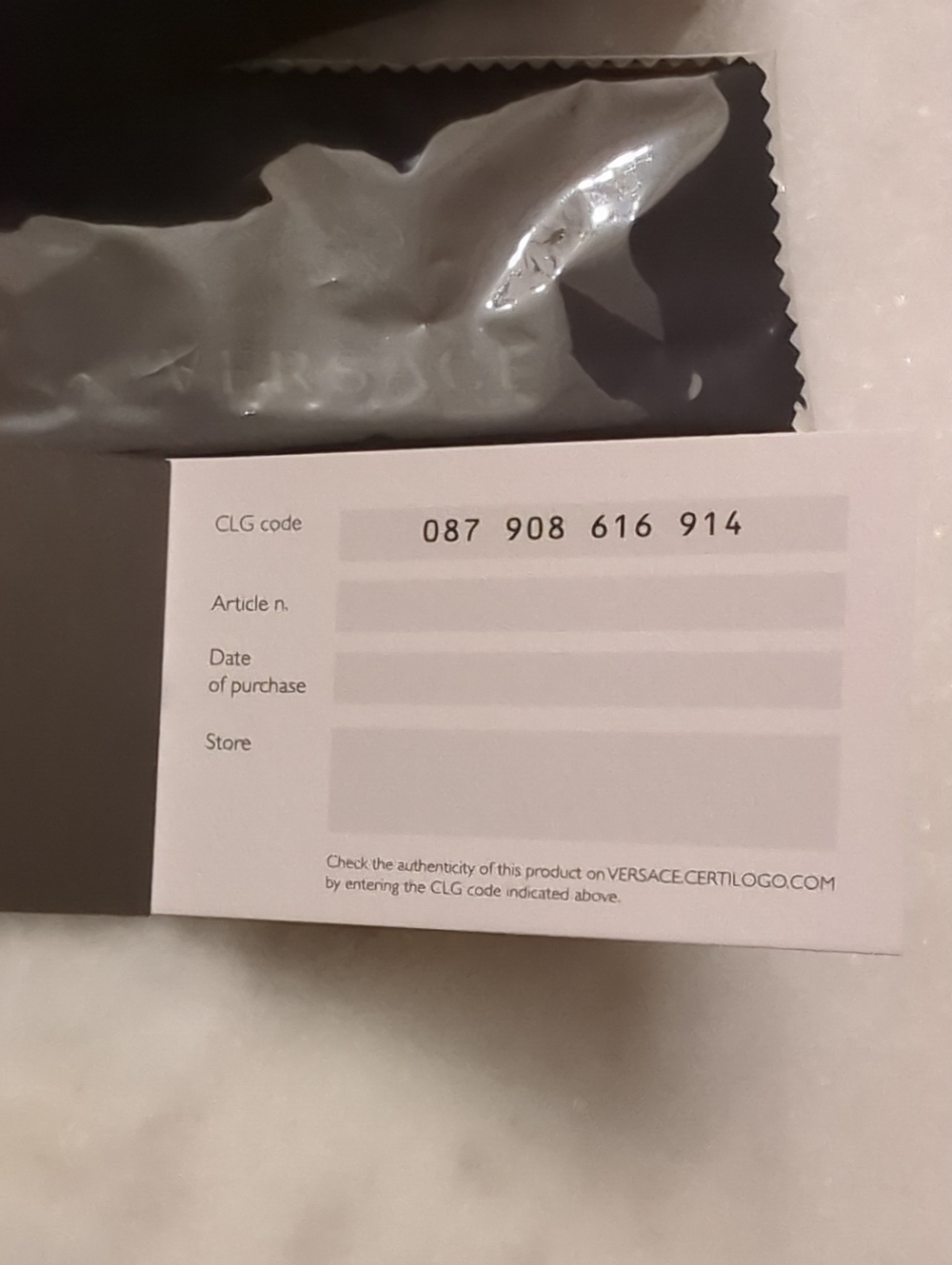 Versace Hard Vase With Cleaning Cloth and Purchase Booklet/ Card - Picture 3 of 9